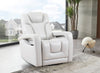 Kenzo 35" Leather-Look Fabric Swivel Glider Reclining Chair - Fog Grey | Fauteuil pivotant, coulissant et inclinable Kenzo de 35 po en tissu d’apparence cuir - gris brouillard