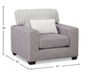 Made in Canada Koda 41" Chenille and Faux Fur Fabric Chair with Removable Cushions - Plush Paloma Grey | Fauteuil Koda de 41 po fabriqué au Canada en tissu de chenille et de fausse fourrure avec coussins amovibles - gris Paloma luxueux
