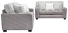 Made in Canada Koda 92" Chenille and Faux Fur Fabric Sofa with Removable Cushions - Plush Paloma Grey | Sofa Koda de 92 po fabriqué au Canada en tissu de chenille et de fausse fourrure avec coussins amovibles - gris Paloma luxueux