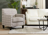Made in Canada Cindy Crawford Home Kylie 30" Linen-Look Fabric Accent Chair - Charcoal Emblem | Fauteuil d’appoint Kylie de Cindy Crawford Home de 30 po fabriqué au Canada en tissu d’apparence lin - emblème anthracite