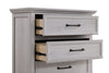 Kylie Bedroom Chest of Drawers, 5-Drawer, 35"W x 51"H - Sand | Commode verticale de chambre à coucher Kylie de 35 po (l) x 51 po (H) à 5 tiroirs - sable