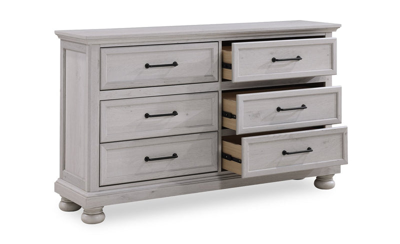 Kylie Bedroom 6-Drawer Dresser, 60\"W x 36\"H - Sand