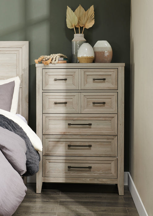Lara Bedroom Chest of Drawers, 5-Drawer, 33.9\"W x 50.5\"H - Antique Grey