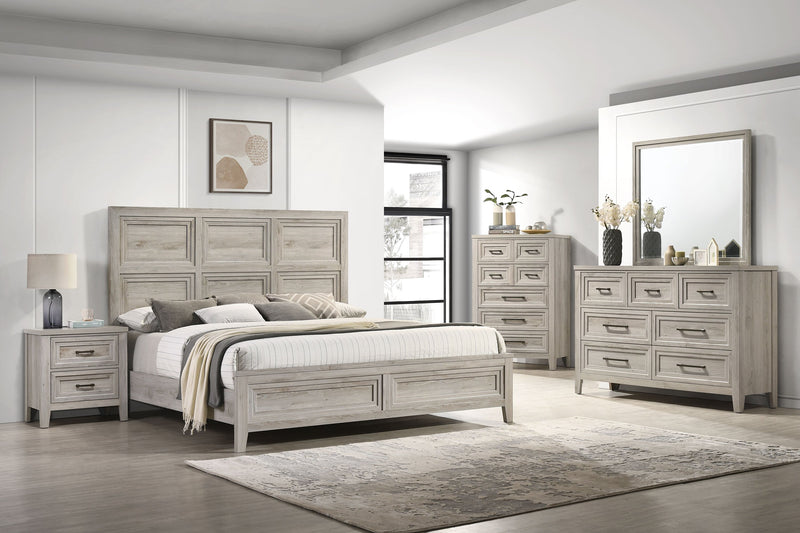 Lara Bedside 2-Drawer Nightstand, 23.6\"W x 25.6\"H - Antique Grey