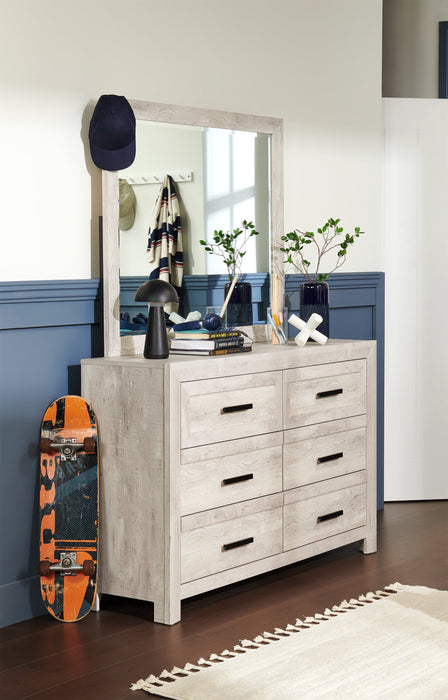 Lark Bedroom Dresser Mirror - Rustic White