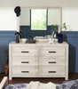 Lark Bedroom Dresser Mirror - Rustic White | Miroir de commode de chambre à coucher Lark - blanc rustique