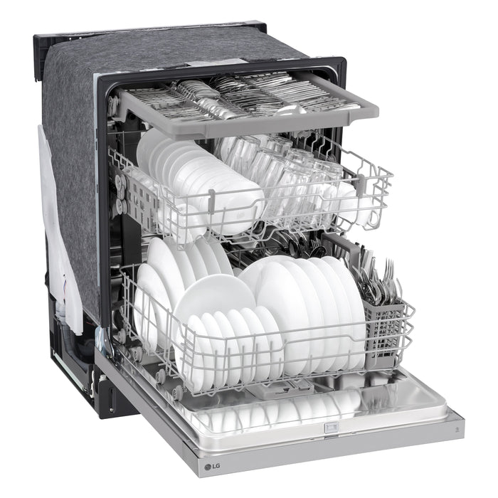 LG 24\" 50 dBA Built-In Front-Control Dishwasher with Dynamic Dry - Smudge Proof Stainless Steel - LDFC3532S