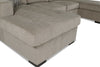 Made in Canada Legend 3-Piece Chenille Fabric Sleeper Sectional with Two Storage Chaises - Platinum Beige | Sofa-lit sectionnel Legend 3 pièces fabriqué au Canada en tissu de chenille avec 2 fauteuils longs de rangement - beige platine