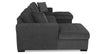 Made in Canada Legend 3-Piece Chenille Fabric Sleeper Sectional with Two Storage Chaises - Pepper Grey | Sofa-lit sectionnel Legend 3 pièces fabriqué au Canada en tissu de chenille avec 2 fauteuils longs de rangement - gris poivre