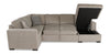 Made in Canada Legend 3-Piece Right-Facing Chenille Fabric Sleeper Sectional with Storage Chaise - Platinum Beige | Sofa-lit sectionnel de droite Legend 3 pièces fabriqué au Canada en tissu de chenille avec fauteuil long de rangement - beige platine