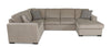 Made in Canada Legend 3-Piece Right-Facing Chenille Fabric Sleeper Sectional with Storage Chaise - Platinum Beige | Sofa-lit sectionnel de droite Legend 3 pièces fabriqué au Canada en tissu de chenille avec fauteuil long de rangement - beige platine