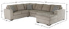 Made in Canada Legend 4-Piece Right-Facing Chenille Fabric Sleeper Sectional with Storage Chaise - Platinum Beige | Sofa-lit sectionnel de droite Legend 4 pièces fabriqué au Canada en tissu de chenille avec fauteuil long de rangement - beige platine
