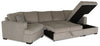 Made in Canada Legend 3-Piece Left-Facing Chenille Fabric Cuddler Sleeper Sectional with Chaise - Platinum Beige | Sofa-lit sectionnel enveloppant de gauche Legend 3 pièces fabriqué au Canada en tissu de chenille avec fauteuil long - beige platine