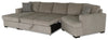 Made in Canada Legend 3-Piece Right-Facing Chenille Fabric Cuddler Sleeper Sectional with Chaise - Platinum Beige | Sofa-lit sectionnel enveloppant de droite Legend 3 pièces fabriqué au Canada en tissu de chenille avec fauteuil long - beige platine