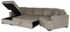 Made in Canada Legend 3-Piece Right-Facing Chenille Fabric Cuddler Sleeper Sectional with Chaise - Platinum Beige | Sofa-lit sectionnel enveloppant de droite Legend 3 pièces fabriqué au Canada en tissu de chenille avec fauteuil long - beige platine