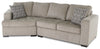 Made in Canada Legend 2-Piece Left-Facing Chenille Fabric Cuddler Sectional - Platinum Beige | Sofa sectionnel de gauche Legend 2 pièces fabriqué au Canada en tissu de chenille avec fauteuil enveloppant - beige platine
