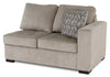 Made in Canada Legend 2-Piece Left-Facing Chenille Fabric Cuddler Sectional - Platinum Beige | Sofa sectionnel de gauche Legend 2 pièces fabriqué au Canada en tissu de chenille avec fauteuil enveloppant - beige platine