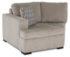 Made in Canada Legend 2-Piece Left-Facing Chenille Fabric Cuddler Sectional - Platinum Beige | Sofa sectionnel de gauche Legend 2 pièces fabriqué au Canada en tissu de chenille avec fauteuil enveloppant - beige platine