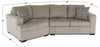 Made in Canada Legend 2-Piece Left-Facing Chenille Fabric Cuddler Sectional - Platinum Beige | Sofa sectionnel de gauche Legend 2 pièces fabriqué au Canada en tissu de chenille avec fauteuil enveloppant - beige platine