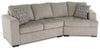 Made in Canada Legend 2-Piece Right-Facing Chenille Fabric Cuddler Sectional - Platinum Beige | Sofa sectionnel de droite Legend 2 pièces fabriqué au Canada en tissu de chenille avec fauteuil enveloppant - beige platine