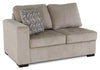Made in Canada Legend 2-Piece Right-Facing Chenille Fabric Cuddler Sectional - Platinum Beige | Sofa sectionnel de droite Legend 2 pièces fabriqué au Canada en tissu de chenille avec fauteuil enveloppant - beige platine