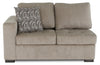 Made in Canada Legend 2-Piece Right-Facing Chenille Fabric Cuddler Sectional - Platinum Beige | Sofa sectionnel de droite Legend 2 pièces fabriqué au Canada en tissu de chenille avec fauteuil enveloppant - beige platine