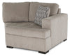 Made in Canada Legend 2-Piece Right-Facing Chenille Fabric Cuddler Sectional - Platinum Beige | Sofa sectionnel de droite Legend 2 pièces fabriqué au Canada en tissu de chenille avec fauteuil enveloppant - beige platine