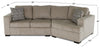 Made in Canada Legend 2-Piece Right-Facing Chenille Fabric Cuddler Sectional - Platinum Beige | Sofa sectionnel de droite Legend 2 pièces fabriqué au Canada en tissu de chenille avec fauteuil enveloppant - beige platine