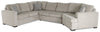 Made in Canada Legend 3-Piece Right-Facing Chenille Fabric Cuddler Sleeper Sectional - Platinum Beige | Sofa-lit sectionnel de droite Legend 3 pièces fabriqué au Canada en tissu de chenille avec fauteuil enveloppant - beige platine