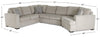 Made in Canada Legend 3-Piece Right-Facing Chenille Fabric Cuddler Sleeper Sectional - Platinum Beige | Sofa-lit sectionnel de droite Legend 3 pièces fabriqué au Canada en tissu de chenille avec fauteuil enveloppant - beige platine