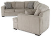 Made in Canada Legend 3-Piece Right-Facing Chenille Fabric Cuddler Sleeper Sectional - Platinum Beige | Sofa-lit sectionnel de droite Legend 3 pièces fabriqué au Canada en tissu de chenille avec fauteuil enveloppant - beige platine