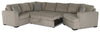 Made in Canada Legend 4-Piece Right-Facing Chenille Fabric Cuddler Sleeper Sectional - Platinum Beige | Sofa-lit sectionnel de droite Legend 4 pièces fabriqué au Canada en tissu de chenille avec fauteuil enveloppant - beige platine