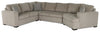 Made in Canada Legend 4-Piece Right-Facing Chenille Fabric Cuddler Sleeper Sectional - Platinum Beige | Sofa-lit sectionnel de droite Legend 4 pièces fabriqué au Canada en tissu de chenille avec fauteuil enveloppant - beige platine