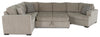 Made in Canada Legend 4-Piece Right-Facing Chenille Fabric Cuddler Sleeper Sectional - Platinum Beige | Sofa-lit sectionnel de droite Legend 4 pièces fabriqué au Canada en tissu de chenille avec fauteuil enveloppant - beige platine