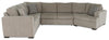 Made in Canada Legend 4-Piece Right-Facing Chenille Fabric Cuddler Sleeper Sectional - Platinum Beige | Sofa-lit sectionnel de droite Legend 4 pièces fabriqué au Canada en tissu de chenille avec fauteuil enveloppant - beige platine