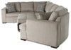 Made in Canada Legend 4-Piece Right-Facing Chenille Fabric Cuddler Sleeper Sectional - Platinum Beige | Sofa-lit sectionnel de droite Legend 4 pièces fabriqué au Canada en tissu de chenille avec fauteuil enveloppant - beige platine