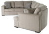 Made in Canada Legend 4-Piece Right-Facing Chenille Fabric Cuddler Sleeper Sectional - Platinum Beige | Sofa-lit sectionnel de droite Legend 4 pièces fabriqué au Canada en tissu de chenille avec fauteuil enveloppant - beige platine