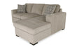 Made in Canada Legend 2-Piece Right-Facing Chenille Fabric Sleeper Sectional with Storage Chaise - Platinum Beige | Sofa-lit sectionnel de droite Legend 2 pièces fabriqué au Canada en tissu de chenille avec fauteuil long de rangement - beige platine