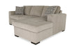 Made in Canada Legend 2-Piece Right-Facing Chenille Fabric Sleeper Sectional with Storage Chaise - Platinum Beige | Sofa-lit sectionnel de droite Legend 2 pièces fabriqué au Canada en tissu de chenille avec fauteuil long de rangement - beige platine