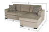 Made in Canada Legend 2-Piece Right-Facing Chenille Fabric Sleeper Sectional with Storage Chaise - Platinum Beige | Sofa-lit sectionnel de droite Legend 2 pièces fabriqué au Canada en tissu de chenille avec fauteuil long de rangement - beige platine