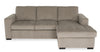 Made in Canada Legend 2-Piece Right-Facing Chenille Fabric Sleeper Sectional with Storage Chaise - Platinum Beige | Sofa-lit sectionnel de droite Legend 2 pièces fabriqué au Canada en tissu de chenille avec fauteuil long de rangement - beige platine