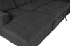 Made in Canada Legend 3-Piece Left-Facing Chenille Fabric Sleeper Sectional with Storage Chaise - Pepper Grey | Sofa-lit sectionnel de gauche Legend 3 pièces fabriqué au Canada en tissu de chenille avec fauteuil long de rangement - gris poivre