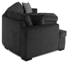 Made in Canada Legend 3-Piece Left-Facing Chenille Fabric Cuddler Sleeper Sectional with Chaise - Pepper Grey | Sofa-lit sectionnel enveloppant de gauche Legend 3 pièces fabriqué au Canada en tissu de chenille avec fauteuil long - gris poivre