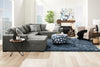 Made in Canada Legend 3-Piece Left-Facing Chenille Fabric Sleeper Sectional with Storage Chaise - Pewter Brown | Sofa-lit sectionnel de gauche Legend 3 pièces fabriqué au Canada en tissu de chenille avec fauteuil long de rangement - brun étain