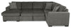Made in Canada Legend 3-Piece Left-Facing Chenille Fabric Sleeper Sectional with Storage Chaise - Pewter Brown | Sofa-lit sectionnel de gauche Legend 3 pièces fabriqué au Canada en tissu de chenille avec fauteuil long de rangement - brun étain
