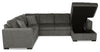 Made in Canada Legend 3-Piece Right-Facing Chenille Fabric Sleeper Sectional with Storage Chaise - Pewter Brown | Sofa-lit sectionnel de droite Legend 3 pièces fabriqué au Canada en tissu de chenille avec fauteuil long de rangement - brun étain