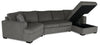 Made in Canada Legend 3-Piece Left-Facing Chenille Fabric Cuddler Sleeper Sectional with Chaise - Pewter Brown | Sofa-lit sectionnel enveloppant de gauche Legend 3 pièces fabriqué au Canada en tissu de chenille avec fauteuil long - brun étain