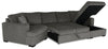 Made in Canada Legend 3-Piece Left-Facing Chenille Fabric Cuddler Sleeper Sectional with Chaise - Pewter Brown | Sofa-lit sectionnel enveloppant de gauche Legend 3 pièces fabriqué au Canada en tissu de chenille avec fauteuil long - brun étain