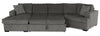 Made in Canada Legend 3-Piece Right-Facing Chenille Fabric Cuddler Sleeper Sectional with Chaise - Pewter Brown | Sofa-lit sectionnel enveloppant de droite Legend 3 pièces fabriqué au Canada en tissu de chenille avec fauteuil long - brun étain