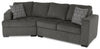 Made in Canada Legend 2-Piece Left-Facing Chenille Fabric Cuddler Sectional - Pewter Brown | Sofa sectionnel de gauche Legend 2 pièces fabriqué au Canada en tissu de chenille avec fauteuil enveloppant - brun étain